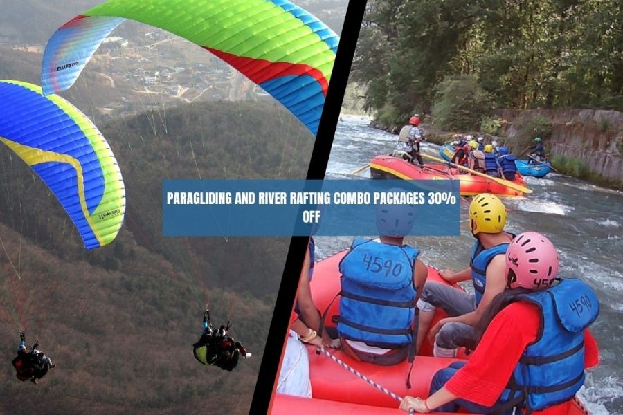 Paragliding and river rafting in kullu